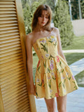 Turn heads with this Elegant Embroidery Ruffle Hem Strapless Dress, designed to bring effortless chic to your wardrobe. The delicate embroidery adds a touch of artistry, while the playful ruffle hem dances with every step. Perfect for sunny days or evening soirees, this strapless dress combines comfort and style for a look that’s both fun and fabulous.