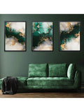 Transform your living space with this playful yet sophisticated 3-piece wall art set! Swirling emerald green and gold fluid ink patterns dance across each unframed poster, creating a conversation-starting focal point that adds a splash of luxury to any room. Perfect for those who want to inject personality and vibrant energy into their home décor without committing to permanent changes!