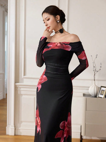 Get ready to turn heads with this Elegant European-American style evening dress. With its slim fit design and long sleeves, this dress will flatter your figure while keeping you warm on chilly nights. Perfect for any special occasion, this dress will make you feel confident and stylish.