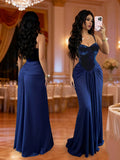 Slip into pure sophistication with this stunning velvet maxi dress that's ready to turn heads at your next event. The fitted silhouette hugs your curves in all the right ways, while luxurious velvet fabric adds an irresistible touch of glamour. Adjustable spaghetti straps ensure a custom fit that feels as good as it looks, letting you move with confidence from cocktail hour through the dance floor. Whether you're celebrating a special milestone or making a grand entrance, this dress delivers elegance with a