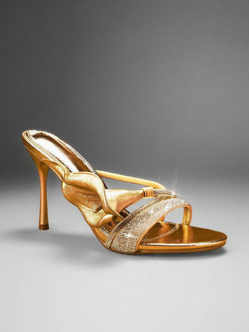 Elegant floral ankle strap stiletto heels for women. Glamorous sandals perfect for weddings, parties, date nights, dinners, and special occasions.