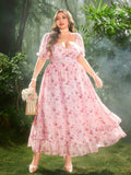 Get ready to turn heads on your Spring vacation with this elegant floral chiffon dress! The romantic voluminous style is perfect for a princess like you. Plus, the puff sleeves add a touch of elegance and sophistication. Prepare to feel confident, chic, and oh so stylish in this must-have dress!