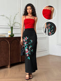 Turn heads at every birthday bash with this Elegant Floral Embroidered Two-Tone Maxi Tube Dress. The playful mix of two tones combined with delicate floral embroidery adds a whimsical touch to your outfit, making you the star of the party. Its strapless design and flowing maxi length deliver both comfort and charm, perfect for dancing the night away or soaking up the birthday spotlight. Celebrate in style and let your dress do the talking!