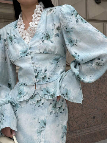 Elevate your wardrobe with this stunning 2-piece set that effortlessly transitions from special occasions to everyday moments. Featuring delicate floral lace and charming ruffle trim details, this versatile ensemble brings a touch of romance and sophistication to any look. Whether you're walking down the aisle or simply wanting to feel fabulous, this set delivers timeless elegance with a modern twist. Perfect for those who refuse to choose between style and comfort!