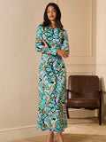 Step into sunshine and smiles with this Elegant Floral Print Maxi Dress! Its breezy long sleeves and flattering round neck make it perfect for twirling at brunch or dancing under the stars. Flowing fabric meets playful blooms for a look that’s effortlessly chic and ready to brighten any day.