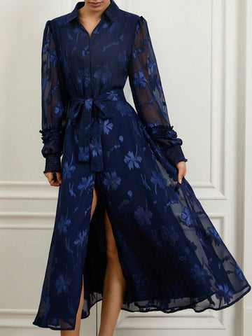 Step out in style with this Elegant Floral Print Dress, featuring charming puff sleeves and a flattering waist tie that accentuates your silhouette. The playful ruffle hem adds a touch of flirty movement, making it perfect for sunny days and breezy evenings. Lightweight and feminine, this dress brings effortless elegance with a fun twist to your wardrobe.