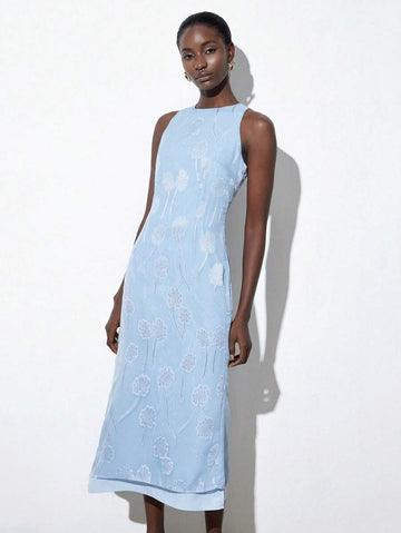 Step into your love story with this Elegant Floral Textured Long Sleeveless Wedding Dress, perfect for the romantic minimalist. Its delicate floral texture adds a whisper of charm without overwhelming your natural glow, while the sleek sleeveless design keeps things effortlessly chic. Flowing gracefully to the floor, it’s designed to move with you—because your day should feel as light and joyful as you do. Say yes to simplicity with a dash of romance!