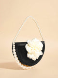 Add a touch of charm to your evening look with this Elegant Floral Top Handle Bag. Perfect for brides, bridesmaids, or anyone ready to sparkle at special occasions, its delicate floral design and easy-to-carry handle make it both stylish and fun. Carry your essentials with flair and let this playful accessory brighten your celebration!