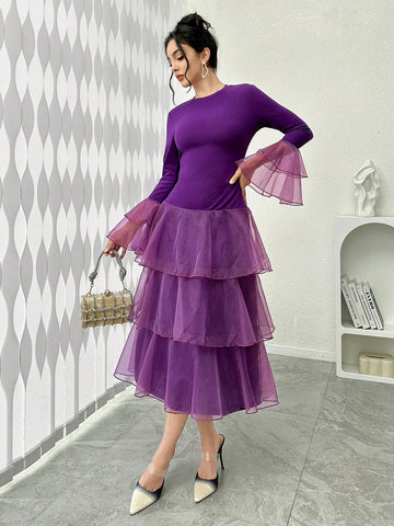 Step into the spotlight with this Elegant Flounce Hem Organza Dress! Its fitted silhouette flatters your curves while the delicate organza fabric adds a dreamy, ethereal touch. The playful flounce hem dances with every step, perfect for turning heads at any party or evening event. Effortlessly graceful and fun, this long dress blends sophistication with a hint of whimsy to make your night unforgettable.