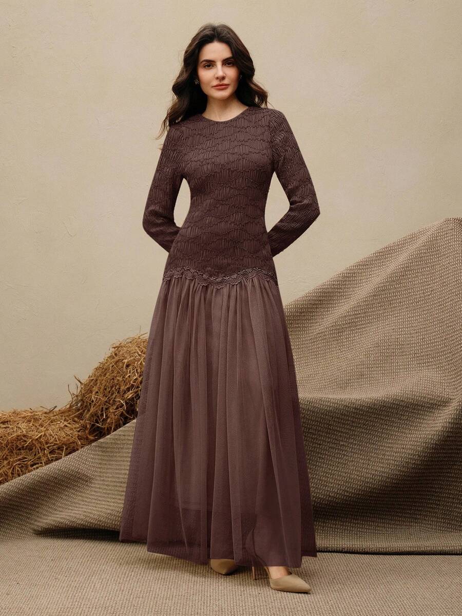 Elevate your wardrobe with this stunning patchwork dress that's as versatile as it is gorgeous! Featuring a flowing silhouette and artfully mixed fabric panels, this beauty transitions seamlessly from casual autumn strolls to elegant winter galas. Whether you're celebrating a special occasion, attending a wedding, or simply wanting to turn heads at holiday gatherings, this dress delivers effortless sophistication with a playful twist. The relaxed fit ensures all-day comfort while the unique patchwork design