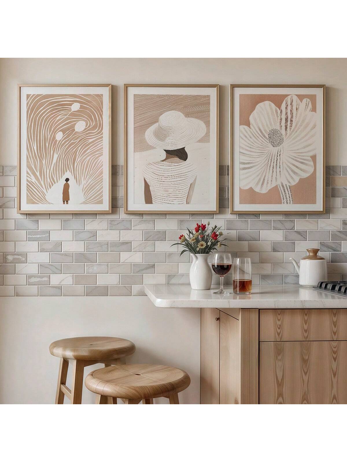 Transform your walls with this Elegant Frameless 3-Piece Abstract Wall Art Set. Featuring minimalist flowing lines, it adds a playful touch to any modern space without overwhelming your decor. Lightweight and frameless, these pieces offer effortless style and flexibility to brighten up your favorite rooms with subtle movement and grace. Perfect for those who love art that speaks softly but makes a fun statement.