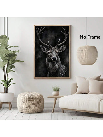 Add a touch of wild charm to your space with this Elegant Frameless Dark Antler Canvas Art. Its sleek, modern design brings nature indoors without the fuss of a frame, making it perfect for both home and office. Let these dark antlers spark conversations and add a playful yet sophisticated vibe to your walls. Easy to hang and impossible to ignore!