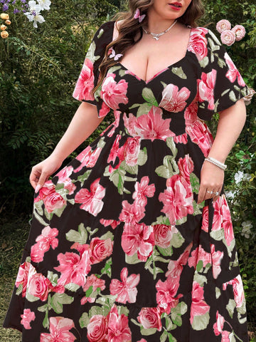 Get ready to exude grace and elegance this summer with our elegant French resort style dress! Featuring ditsy floral pattern, ruffle trim, and a V-neckline, this dress is perfect for a playful and stylish look. Embrace the playful side of fashion and stand out in this quirky and fun dress.