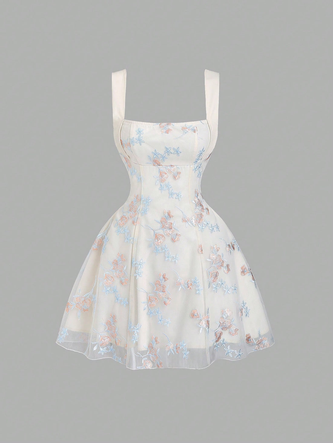 Step into charm with this Elegant French Style Apricot Embroidered Mini Dress. Its delicate embroidery and soft apricot hue bring a fresh, playful vibe perfect for spring and autumn outings. Flirty and light, this dress adds a touch of whimsy to your wardrobe while keeping you comfortably stylish all season long.