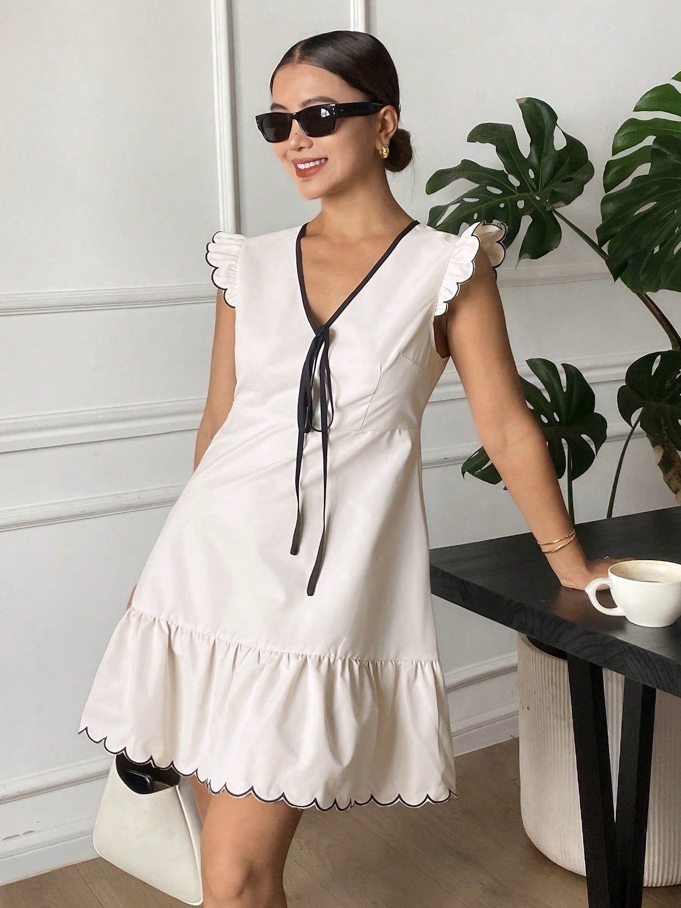 Get ready to turn heads in our Elegant Frenchy Tie Dress! This stunning summer outfit features intricate embroidery and solid colors, making it the perfect choice for romantic getaways. You'll feel effortlessly chic and stylish while strolling along the beach or sipping wine at a fancy dinner. Pack it for your next vacation and feel like a true fashionista!