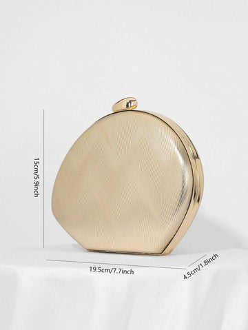 Add a touch of sparkle to your special night with this Elegant Gold Ripple Design Evening Clutch. Perfect for weddings and formal events, its shimmering gold finish and ripple pattern catch the light beautifully, making it a fun and stylish companion for your essentials. Compact yet roomy enough for your must-haves, this clutch turns heads while keeping your hands free to dance the night away.
