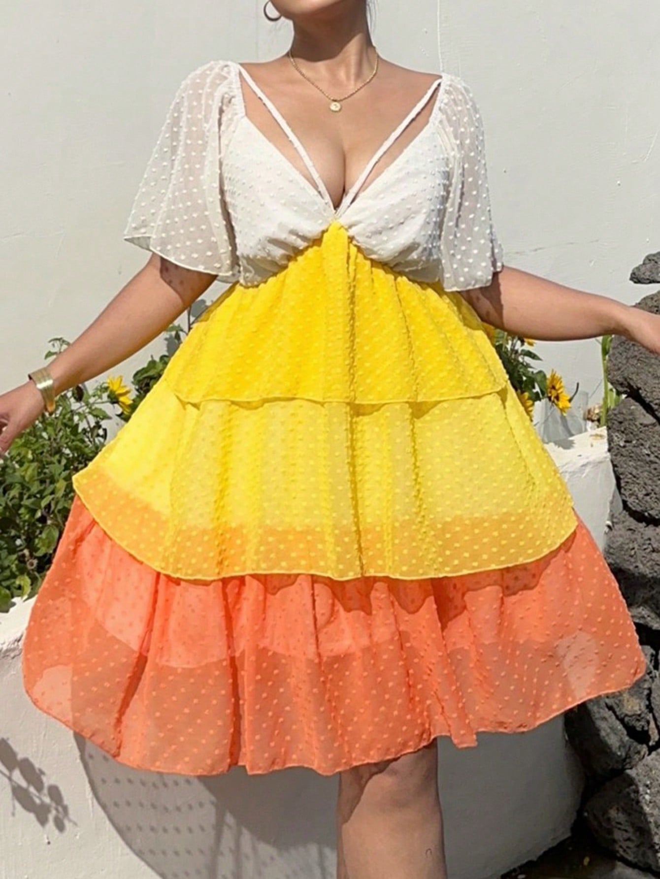 Step into summer fun with this Elegant Gradient Dot Print Chiffon Cami Dress. Light and breezy chiffon pairs with a playful gradient dot pattern for a look that twirls effortlessly from beach days to evening strolls. Its delicate cami straps keep you cool while adding a flirty touch perfect for vacation vibes. Embrace sunny days in style and comfort with this chic must-have dress!