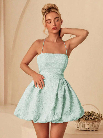 Step into summer fun with this Elegant Green Jacquard Mini Dress! Featuring delicate spaghetti straps and a vibrant jacquard pattern, it’s designed to turn heads at every date or party. Lightweight and flirty, this dress combines comfort with style, making it your go-to choice for warm-weather adventures. Embrace the playful vibe and let your outfit do the talking!