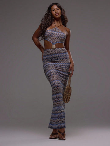 Turn heads with this Elegant Halterneck Striped Crochet Maxi Dress, perfect for boho summer festivals and beach getaways. Its airy crochet design and flattering halterneck silhouette keep you cool and stylish under the sun. Embrace carefree vibes while feeling effortlessly chic in this playful, striped maxi that dances with every step. Ideal for making memories that last all season long!