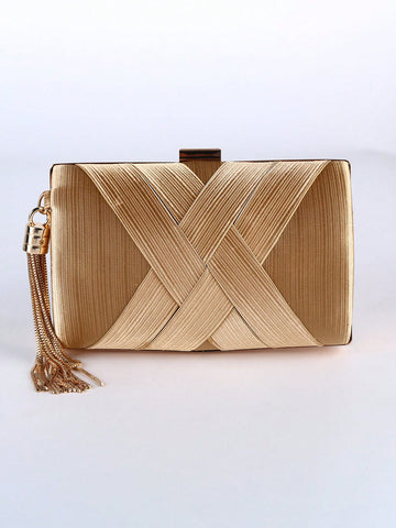 Add a splash of charm to your evening with this Elegant Handmade Tassel Evening Bag. Crafted from smooth silk, it offers plenty of space for your essentials while keeping your look effortlessly chic. The playful tassel detail adds a fun twist to formal events, making it the perfect companion for nights filled with laughter and style.