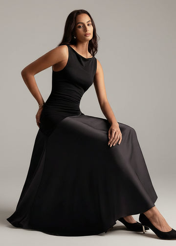 Elegant High-End A-Line Sleeveless Dress for Weddings, Fall & Winter E Canary Houze Elegant High-End A-Line Sleeveless Dress for Weddings, Fall & Winter E Canary Houze