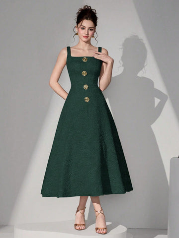 Step into the spotlight with this Elegant Jacquard Gala Dress, designed to turn heads at weddings and proms alike. Featuring intricate jacquard fabric and eye-catching metal decor, this party dress blends sophistication with a touch of bold flair. Perfect for dancing the night away or making a grand entrance, it’s your go-to choice for unforgettable celebrations.