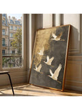 Add a touch of whimsy and calm to your space with this Elegant Japandi Flying Cranes Wall Art. Featuring retro-inspired cranes in flight, this canvas print blends Japanese simplicity and Scandinavian warmth for a fresh, modern vibe. Perfect for brightening up your living room or office, it brings graceful movement and a playful spirit to any wall without overwhelming your decor. Let these serene cranes lift your mood and style effortlessly!