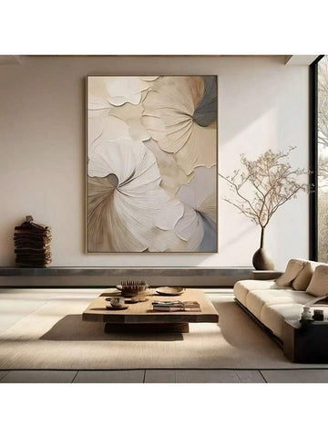 Bring a touch of serene elegance to your space with this playful Japanese floral wall art. Featuring soft beige and gray tones, it effortlessly blends luxury with a calming vibe. Perfect for adding a chic, nature-inspired accent that brightens any room with subtle sophistication.