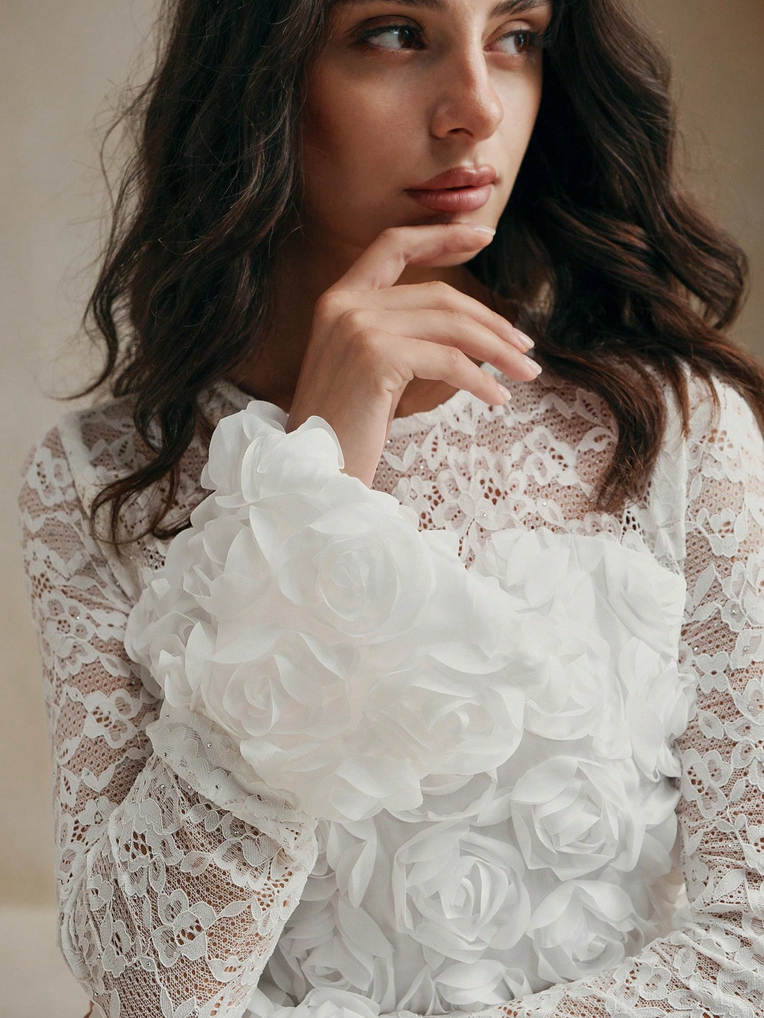 Make a statement this fall and winter with our Elegant Lace Patchwork Long Sleeve Dress! The delicate lace detailing and 3D flower accents add a touch of elegance to this cozy dress. Perfect for any occasion, this dress will keep you stylish and warm all season long.