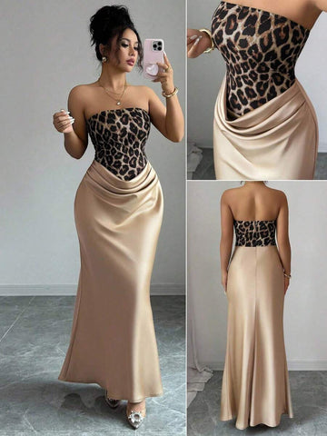 Unleash your wild side in this stunning leopard print bodycon dress! Designed with a sleek sleeveless silhouette, this figure-hugging piece delivers instant glamour for any occasion. Whether you're channeling fierce feline energy for Halloween or turning heads at a night out, the classic leopard pattern adds timeless appeal with an edgy twist. The bodycon fit flatters your curves while the lightweight fabric ensures all-day comfort. Transform into your most confident self—this dress is your ticket to making