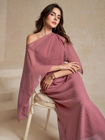 Float through celebrations in this Elegant Long Chiffon Jacquard Party Dress, designed to turn heads at weddings and summer gatherings. Its delicate chiffon layers and intricate jacquard pattern add a touch of whimsy, while the flowing silhouette keeps you comfy and cool. Get ready to steal the show with effortless grace and style!