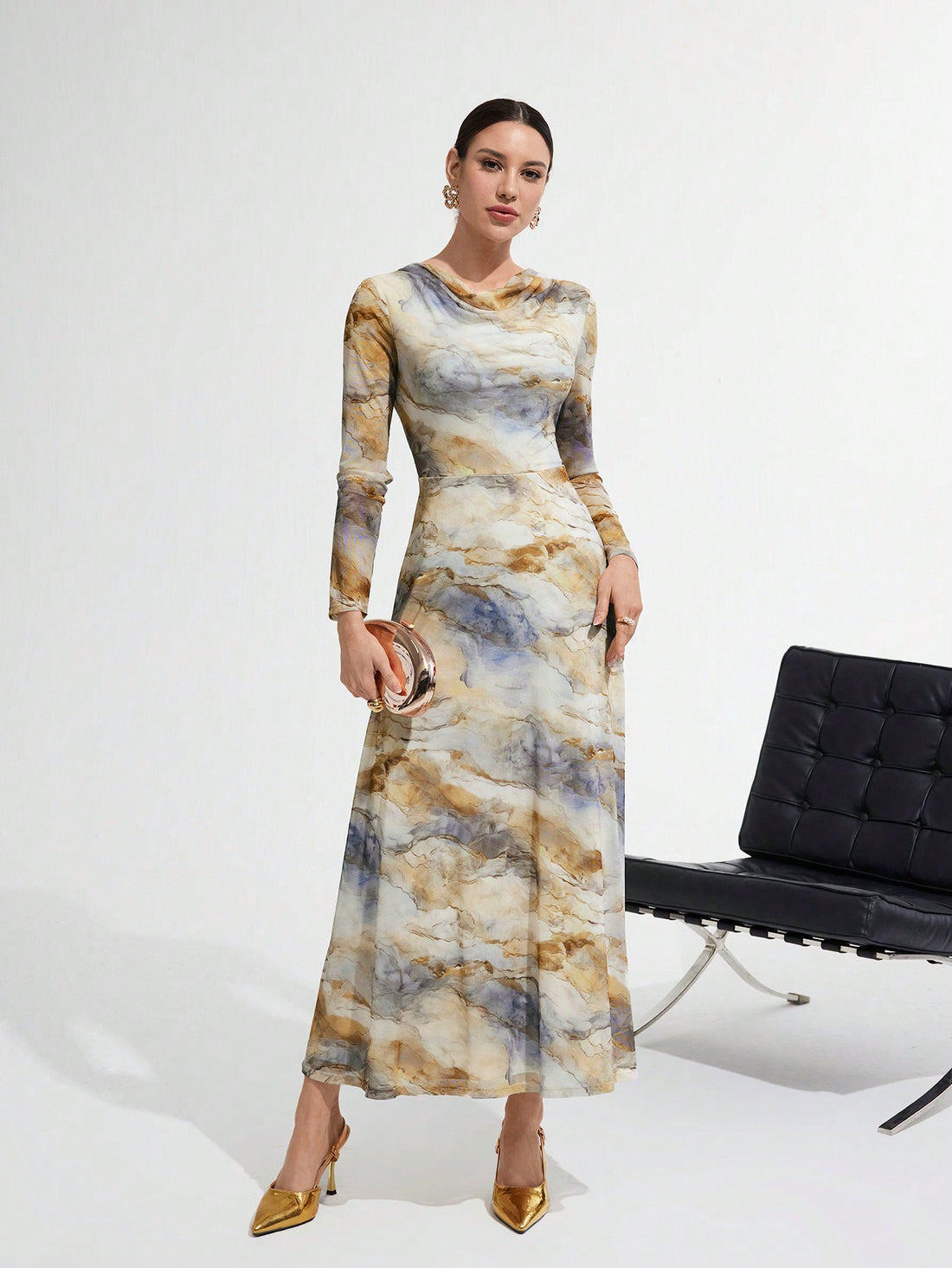 Be the belle of any event in this printed slim fit dress. Elevate your style with elegance and comfort, perfect for any occasion. Show off your unique fashion sense in this playful and versatile piece.