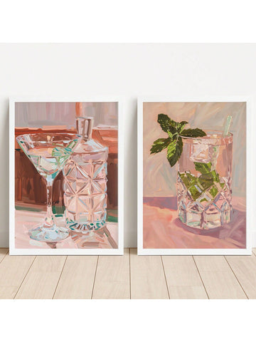 Add a splash of style to your space with this Elegant Martini Bar Art Set of 2. These modern cocktail canvas prints bring a fun, chic vibe to your home or kitchen, perfect for cocktail lovers who like their décor with a twist. Brighten your walls and stir up conversations with these playful, eye-catching pieces that celebrate the timeless charm of a perfectly crafted martini. Cheers to stylish sips and stunning art!