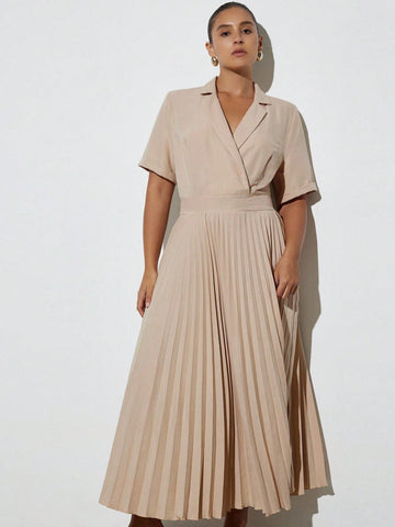 Step into the office with a dash of charm in this Elegant Minimalist Short Sleeve Dress. Its clean crew neck and playful pleated hem add a fun twist to classic simplicity, making it perfect for workdays that need a little extra flair. Comfortable and chic, it’s your new go-to for effortless style that means business.