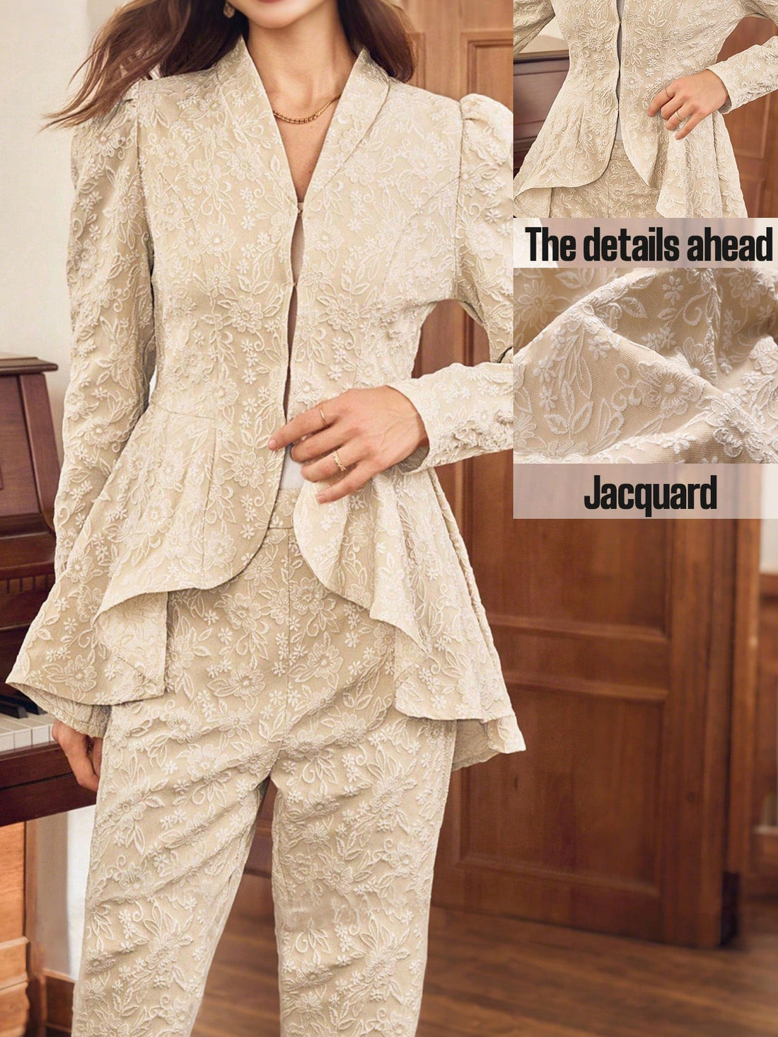 Upgrade your wardrobe with our Elegant Minimalist Women’s Two-Piece Outfit. This set includes a stylish long sleeve top and matching pants, both designed with a cinched waist for a flattering fit. Perfect for any occasion, this outfit effortlessly combines elegance and simplicity. Dress to impress with this must-have set!