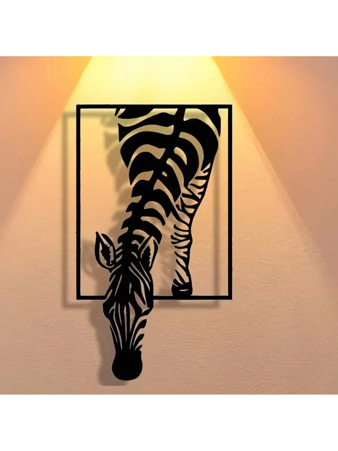Introducing the Elegant Minimalist Zebra Metal Wall Art, the perfect blend of style and functionality. This modern iron decor adds a touch of elegance and sophistication to any home or office space. Bring out your wild side with this unique and quirky piece.