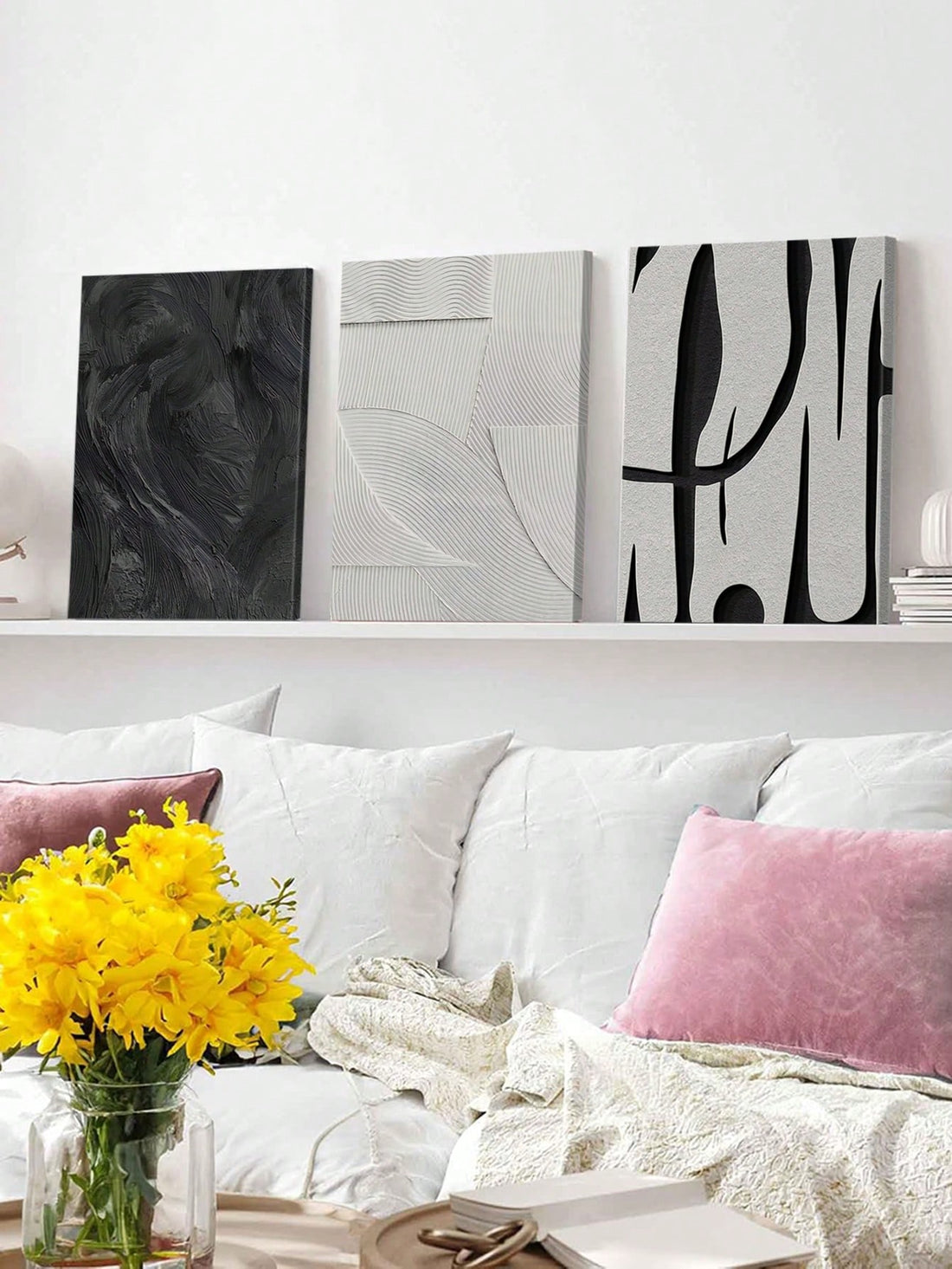 Bring a splash of sleek sophistication to your space with this Elegant Monochrome Abstract Texture Wall Art Set. These minimalist canvas prints blend subtle textures and shades of black and white, creating a stylish backdrop that’s as playful as it is polished. Perfect for adding a modern twist to any room, they effortlessly elevate your home decor without overwhelming your vibe. Let your walls do the talking with this chic, artful ensemble!