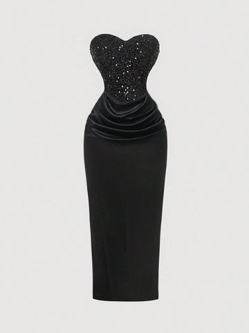 Step into the spotlight with this Elegant Off-Shoulder Black Sequin Dress! Its shimmering sequins catch every eye, while the off-shoulder design adds a flirty touch. Perfect for graduations, Memorial Day celebrations, or your next party, this dress promises to make you shine and dance the night away with confidence.