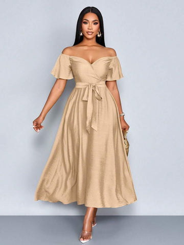 Turn heads wherever you go with this Elegant Off-Shoulder Slim Fit Resort Dress. Perfect for vacations, casual outings, or that special date night, its flattering slim fit and breezy off-shoulder design keep you comfy and chic all day long. Embrace effortless style and let your confidence shine!