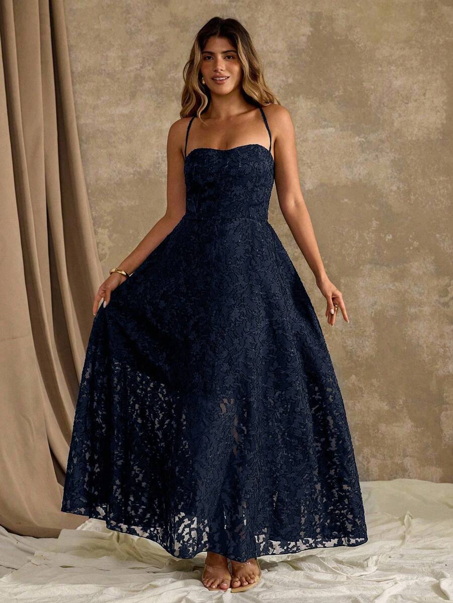 Make a statement at your next special occasion in this stunning off-the-shoulder maxi dress! The romantic spaghetti straps and flattering fit-and-flare silhouette create an effortlessly elegant look that's perfect for weddings, galas, and formal celebrations. Designed with a playful spirit, this summer dress combines timeless sophistication with modern flair, ensuring you'll turn heads while feeling absolutely fabulous. Whether you're dancing the night away or mingling with guests, this versatile piece deli