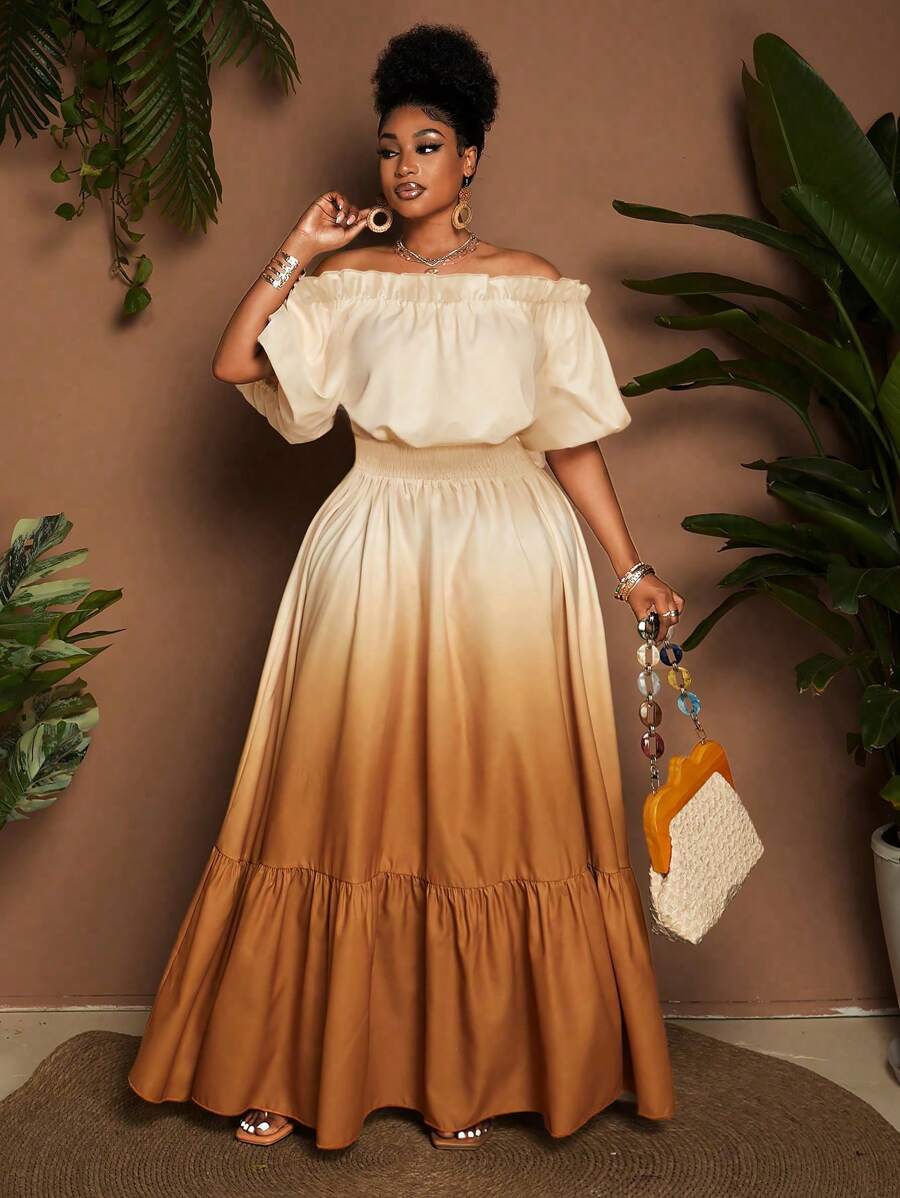 Experience the breathtaking fusion of sunset-inspired heritage and sharp, modern architectural tailoring. This stunning ombre ensemble is meticulously designed for the woman who values a high-fashion, "quiet luxury" approach to dressing—the ultimate centerpiece for prestigious social gatherings, exclusive garden parties, and high-authority vacation retreats.