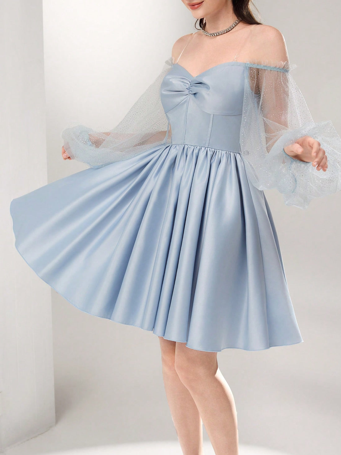 Make a statement at your next special occasion in this stunning one-shoulder ball gown! Featuring an elegant silhouette with a chic mesh panel detail, this dress combines sophistication with modern flair. The flowing fabric drapes beautifully, while the solid color keeps the focus on the dress's gorgeous design. Perfect for summer events, proms, galas, or any moment worth celebrating in style. Slip into confidence and turn heads wherever you go!