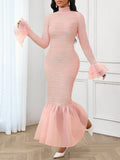 Step into the season with this Elegant Pink Dress, perfect for fall weddings, church gatherings, or lively parties. Its flattering silhouette and soft hue bring a touch of charm and grace, making you the sister everyone admires. Whether you're lighting up the church pews or dancing the night away, this dress blends comfort with style to keep you feeling fabulous all day long.