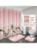 Transform your bathroom into a blooming paradise with our Elegant Pink Rose Shower Curtain Set! This playful yet sophisticated collection doesn't just stop at a waterproof curtain – it includes a matching bath mat and toilet accessories to create a coordinated look that'll make your guests wonder if they've stepped into a fancy hotel. Who knew bathroom decor could be this fun? Splash into style without the splash on your floors!