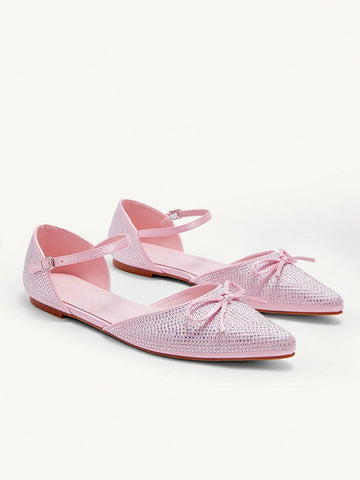 Step into spring with style in these Elegant Pink Satin Pointed Toe Flats! These flats feature dazzling rhinestone accents, making them the perfect choice for Easter festivities. With their elegant design and comfortable fit, you'll feel confident and chic all day long. Upgrade your shoe game this season!