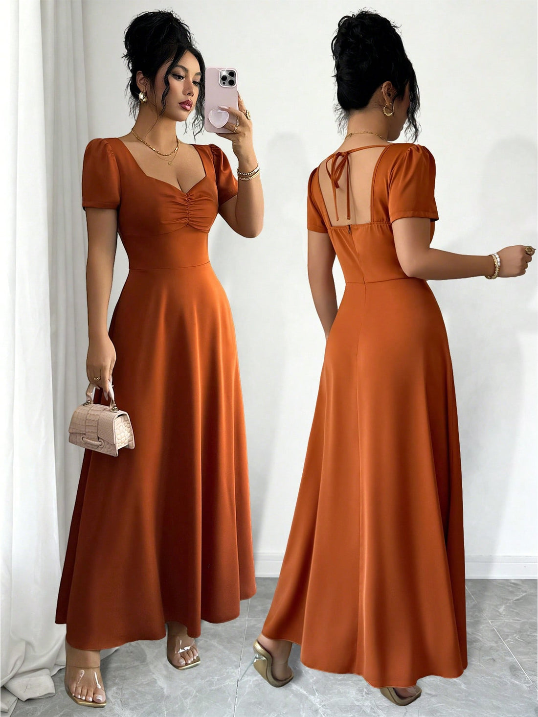 Discover timeless elegance with this pleated A-line long dress, designed for the modern woman who values both style and versatility. The flowing silhouette flatters every figure while the carefully crafted pleats add sophisticated movement and dimension. Ideal for casual vacation getaways or refined dining occasions, this dress transitions seamlessly from day to evening. The generous length provides an effortlessly polished look, while the classic A-line cut ensures comfort without compromising on grace. Wh