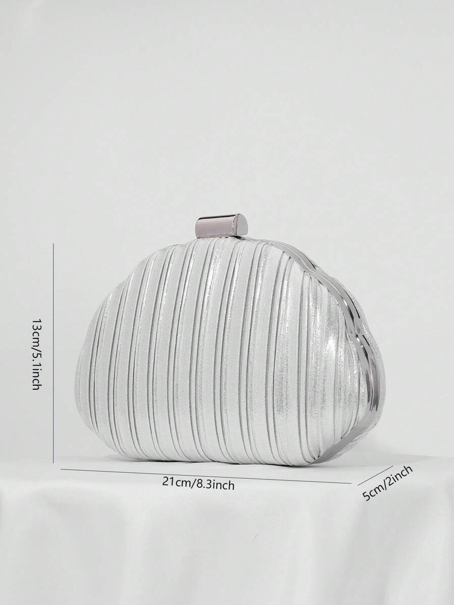 Add a touch of sparkle to your night with this Elegant Pleated Satin Box Clutch. Its sleek satin finish and chic pleated design make it the perfect companion for weddings and formal parties. Compact yet roomy enough for your essentials, this clutch adds a playful twist to your elegant look while keeping your hands free to dance the night away.
