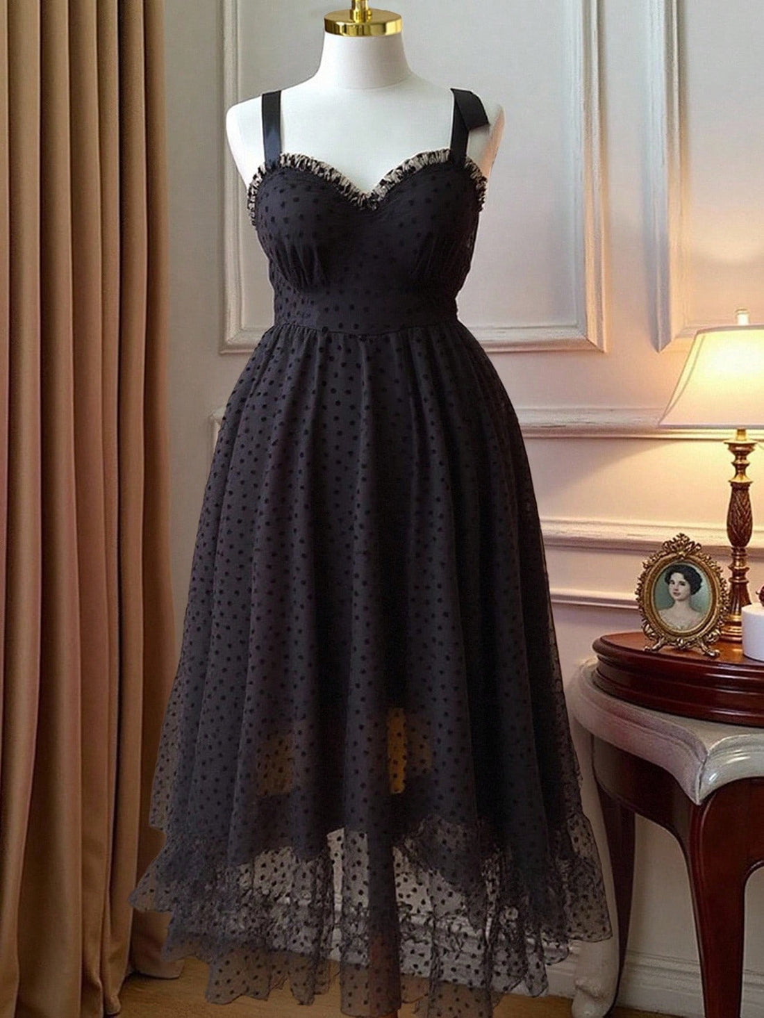 Flatter your curves with this elegant plus-size black dress designed to make every moment feel romantic. Its versatile style effortlessly transitions from casual brunches to evening soirées, ensuring you look fabulous wherever you go. Slip into comfort and confidence with a dress that celebrates you, adding a touch of playful charm to your wardrobe for any occasion.