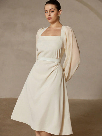 Slip into effortless sophistication with this stunning plus-size bodycon dress! The flattering square neckline and sleek long sleeves create a chic silhouette that transitions seamlessly from spring brunches to cozy fall evenings. Designed to hug your curves in all the right ways, this dress celebrates your shape while delivering that polished, head-turning look you deserve. Whether you're dressing up for a night out or elevating your everyday style, this versatile piece is your new go-to for feeling confid