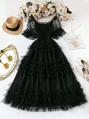 Turn heads this summer with our Elegant Plus-Size Off-Shoulder Mesh Dress, designed to celebrate your curves with a flirty, breathable mesh fabric. Perfect for romantic getaways or special occasions, its off-shoulder style adds a touch of playful charm while keeping you cool and comfortable. Embrace effortless elegance and make every moment unforgettable in this stunning dress made just for you.